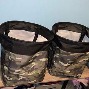 Free shipping set of 2 camo utility bins